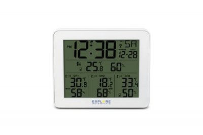 EXPLORE SCIENTIFIC Station-m&eacute;t&eacute;o  Thermo Hygrom&egrave;tre WSH4003 Blanc