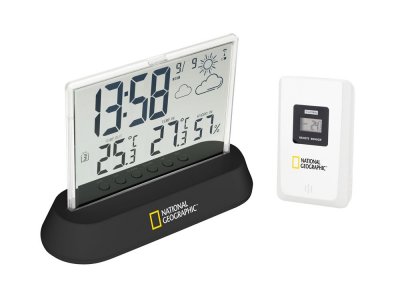 NATIONAL GEOGRAPHIC Station-m&eacute;t&eacute;o  Radio-pilot&eacute;e Noir et Transparent