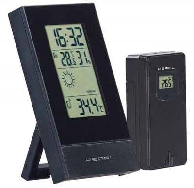 PEARL Station m&eacute;t&eacute;o num&eacute;rique avec r&eacute;veil et tendances m&eacute;t&eacute;o FWS-70 - Avec capteur