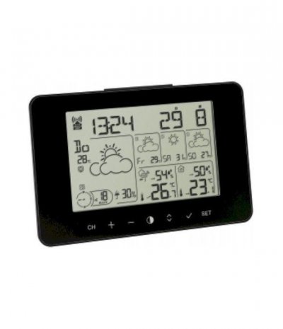 TFA DOSTMANN Station m&eacute;t&eacute;o radiopilot&eacute;e  35.1156.01 Pr&eacute;visions m&eacute;t&eacute;orologiques 4 jours