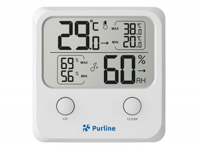 PURLINE Station m&eacute;t&eacute;o sans fil avec affichage de la  Blanc