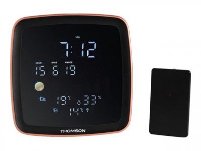  Station m&eacute;t&eacute;o sans fil et radio r&eacute;veil bluetooth ct500bt thomson