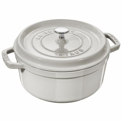 STAUB  - Cocotte Ronde en Fonte, 24 cm, Truffe Blanche