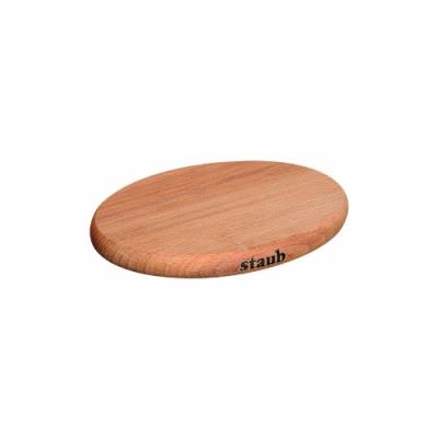 STAUB  Dessous de Plat Aimant&eacute;, Ovale, &Oslash; 29 cm, Bois H&ecirc;tre
