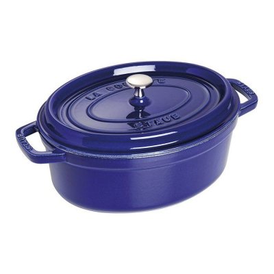 STAUB  fonte - 1102991 - cocotte - ovale - majolique bleu b265 - 29 cm