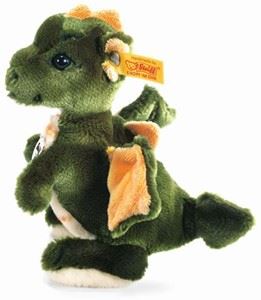 STEIFF  - Peluche - Raudy - Dragon Gar&ccedil;on - Vert - 17 cm