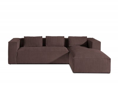 LISA DESIGN Stella - canap&eacute; d'angle - en velours c&ocirc;tel&eacute; - 4 places -style contemporain - droit