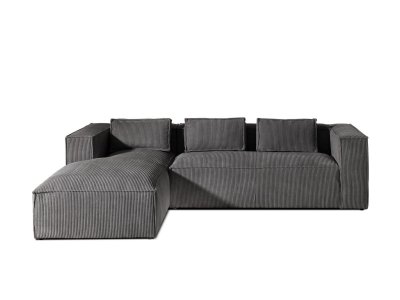 LISA DESIGN Stella - canap&eacute; d'angle - en velours c&ocirc;tel&eacute; - 4 places -style contemporain - gauche