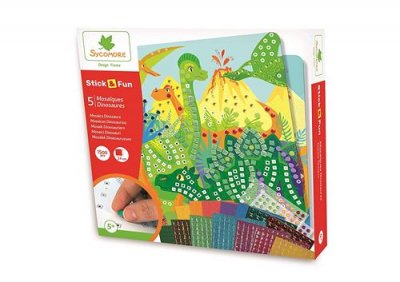 AU SYCOMORE Stick 'n Fun Stick'n Fun - Gm Mosaiques Dinosaures