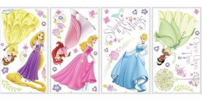 ROOMMATES Stickers Repositionnables Disney Princesses Photoluminescents