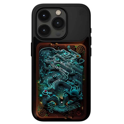STM GOODS STM Coque pour iPhone 15 Pro Max MagSafe Antichocs &agrave; Motif Interactif Thermosensible Noir
