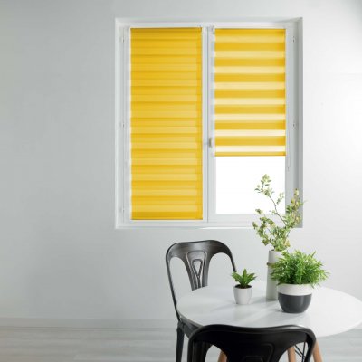 Store enrouleur jour et nuit 90 x 180 cm polyester daynight Jaune