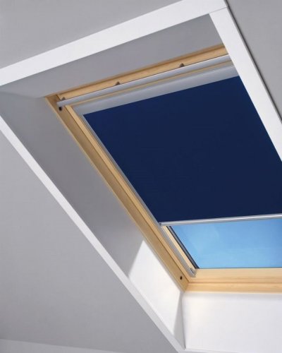 VELUX Store fen&ecirc;tre de toit  occultant manuel bleu fonc&eacute; DKL M04