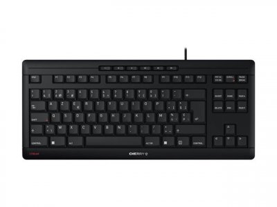 CHERRY STREAM KEYBOARD TKL - Clavier - USB - AZERTY - Belge - commutateur :  SX - noir