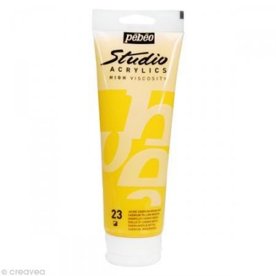 PEBEO Studio Acrylics 250ml Jaune Cadmium Moyen Imitation