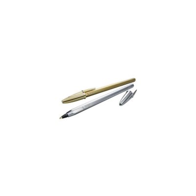 BIC Stylo-bille Cristal Original Shin Argent Encre Noire - 