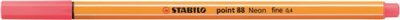 STABILO Stylo feutre  Pointe 88 Fluo Rouge