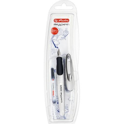 HERLITZ Stylo Plume My.Pen Pour Droitiers, Largeur Plume: M, Noir-Rouge