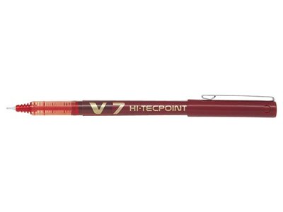 PILOT Stylo Roller Encre liquide  HiTecpoint V7 Rouge pointe moyenne