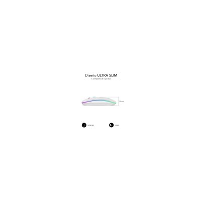 SUBBLIM  Submo-ldflat2 Wireless Mouse Blanc
