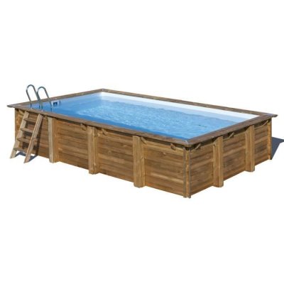 SUNBAY  Piscine bois ovale Avila 2020 - 9,23 x 5,76 x H 1,46 m
