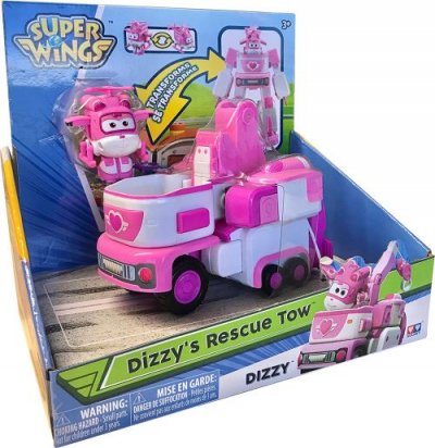 AULDEY Super Wings Dizzy V&eacute;h Transf Robot 18cm + 1 Tab