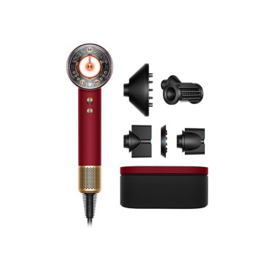 DYSON Supersonic Nural Cheveux lisses &agrave; ondul&eacute;s Velours Rouge et Or