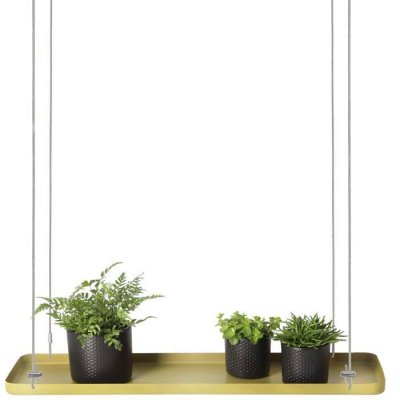 ESSCHERT DESIGN Support &agrave; plantes rectangulaire &agrave; suspendre dor&eacute; Longueur de 58 cm