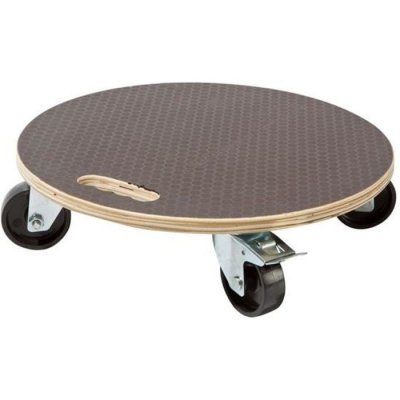 CELLOPLAST Support &agrave; roulettes ""Flora Roll Strong"" - 40 cm - bois tr&egrave;s r&eacute;sistant