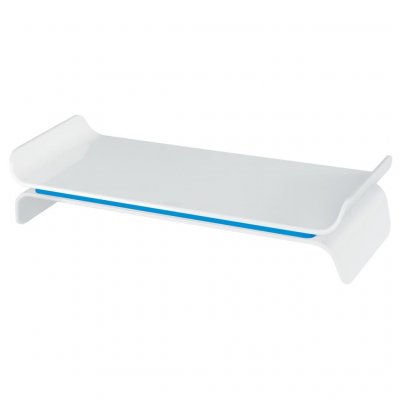 LEITZ Support d'&eacute;cran d'ordinateur r&eacute;glable Ergo WOW Bleu et blanc