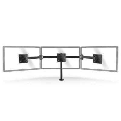 NEDIS Support de moniteur ergonomique triple bras pour &eacute;cran mobilit&eacute; int&eacute;grale noir