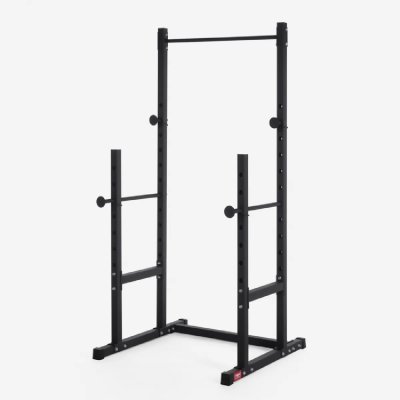 LEONARDO Support de Squat R&eacute;glable Pour barre Avec Barre De Traction Cross Training Stavas