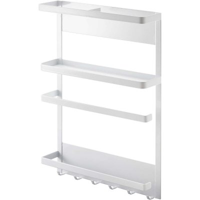 YAMAZAKI Support lat&eacute;ral magn&eacute;tique pour r&eacute;frig&eacute;rateur blanc