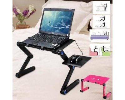  Support Lit avec Ventilateur pour Tablette AMAZON Fire HD 8 Table Reglable Pliable Canape (NOIR)