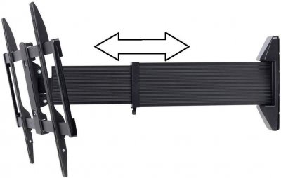 SPEAKA Support mural TV  Professional 1232718 37"" - 70"" inclinable + pivotable, rotatif noir