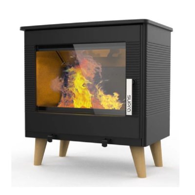 SUPRA  - po&ecirc;le &agrave; bois &eacute;tanche 7.3kw noir fr9016170b - markus