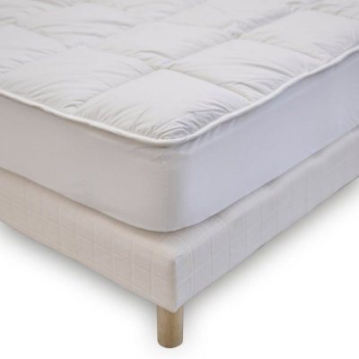 BLEU CALIN Surmatelas sensation duvet confort moelleux 160x200cm