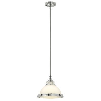 ELSTEAD LIGHTING Suspension amelia, chrome et verre, 29 cm