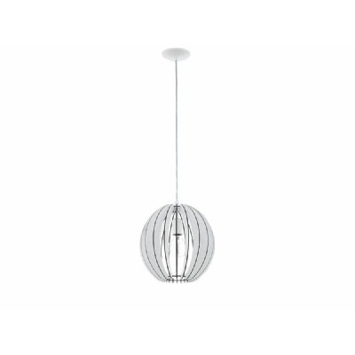 EGLO Suspension COSSANO 1 ampoule blanc Diam&egrave;tre 30 Cm