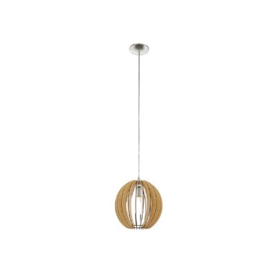 EGLO Suspension COSSANO 1 ampoule nickel satin&eacute; Diam&egrave;tre 30 Cm