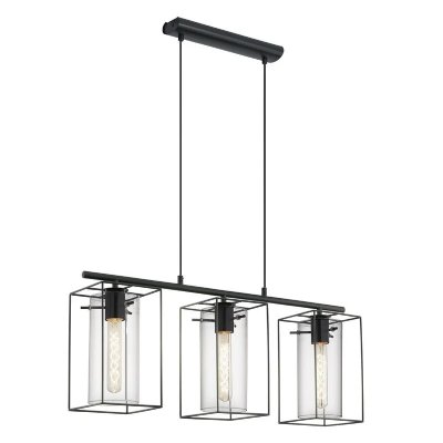 EGLO Suspension  LONCINO verre et m&eacute;tal
