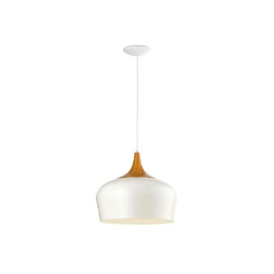 EGLO Suspension en Acier Finition Bois, Blanc