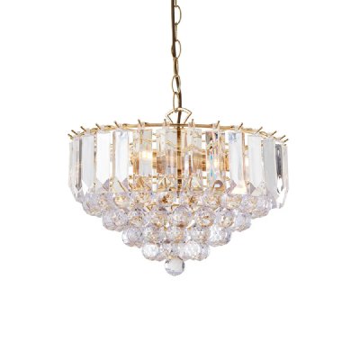 ENDON Suspension Fargo, laiton et acrylique, 3 ampoules, 38 cm
