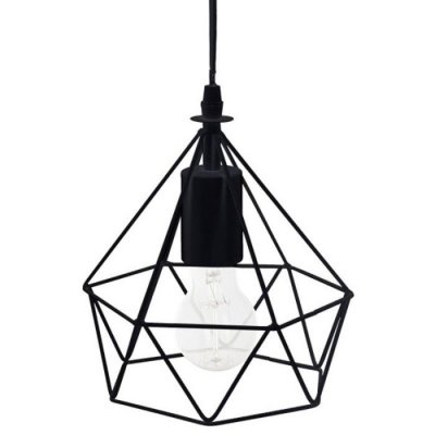 ATMOSPHERA Suspension filaire - M&eacute;tal&nbsp;- &Oslash; 19 x H 22 cm - Noir
