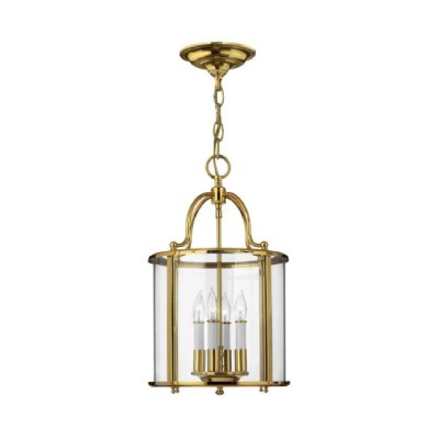 ELSTEAD Suspension Gentry, 4xE14, laiton poli/transparente