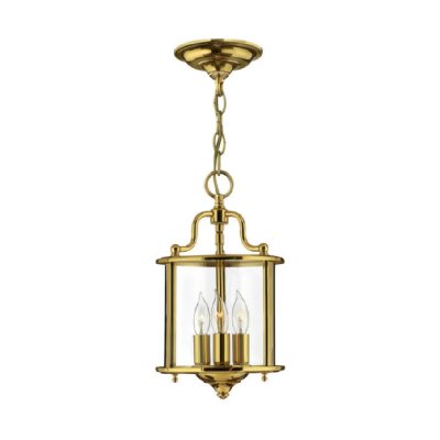 ELSTEAD LIGHTING Suspension gentry, laiton poli et verre, petite