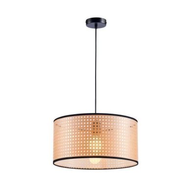 Suspension Imitation Cannage - &Oslash; 40 x H 140 cm - Noir - MIKADO