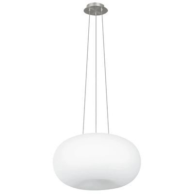 EGLO Suspension OPTICA 2 ampoules nickel satin&eacute; Diam&egrave;tre 44.5 Cm