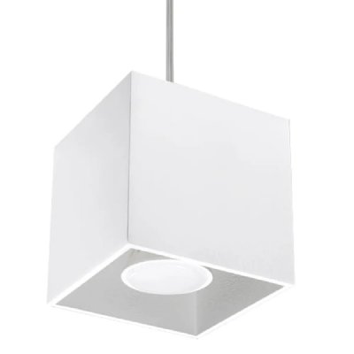 SOLLUX LIGHTING Suspension quad aluminium blanc 1 ampoule