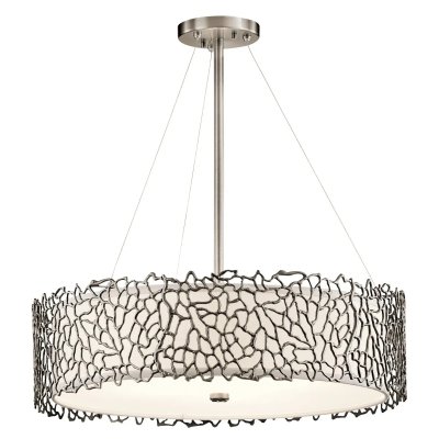 KICHLER Suspension Silver Coral, &eacute;tain, 4 ampoules